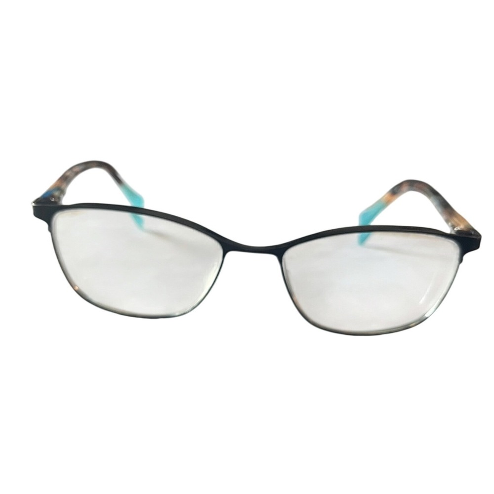 Lucky Brand D509 Black Teal Tortoise Shell Eyeglasses Frames 54-17-135